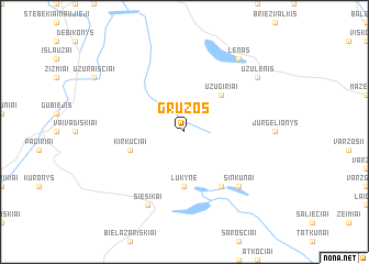 map of Gružos