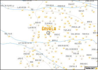 map of Grvala