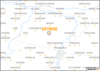 map of Grybinė