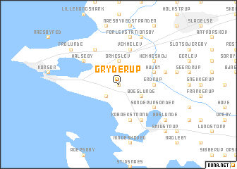 map of Gryderup