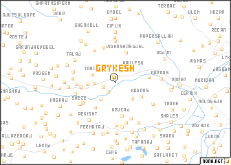 map of Grykësh