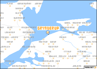 map of Grynderup