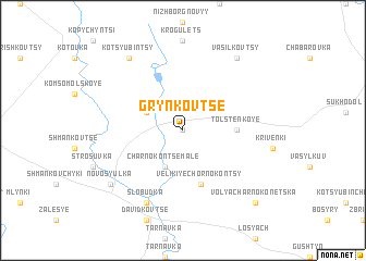 map of Grynʼkovtse