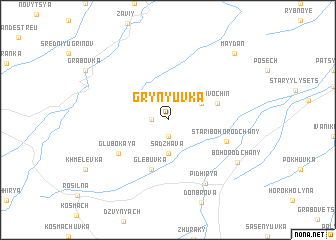 map of Grynyuvka