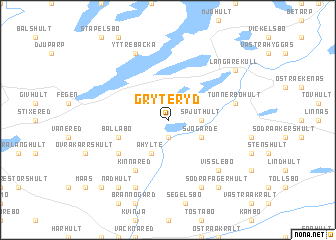 map of Gryteryd