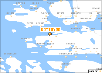 map of Grytøyra