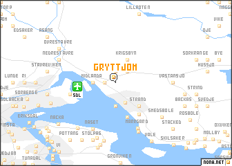 map of Gryttjom