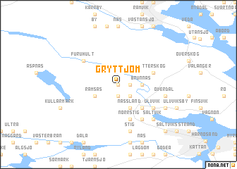 map of Gryttjom