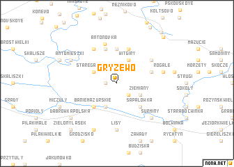 map of Gryżewo