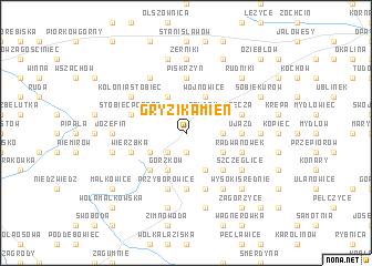 map of Gryzikamień