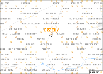 map of Grzędy