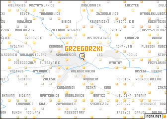 map of Grzegórzki