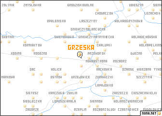 map of Grzęska