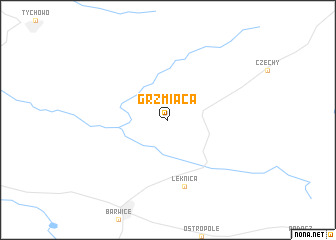 map of Grzmiąca