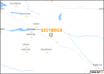 map of Grzybnica