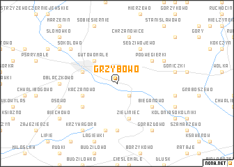 map of Grzybowo