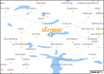 map of Grzybowo