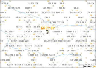 map of Grzyby