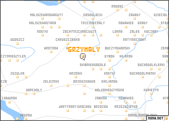 map of Grzymały