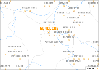 map of Guacucos