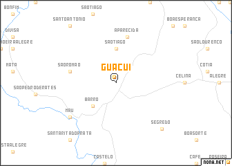 map of Guaçuí