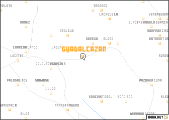 map of Guadalcázar