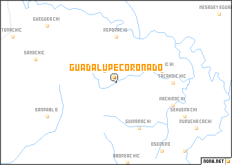 map of Guadalupe Coronado