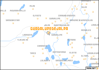 map of Guadalupe de Jalpa