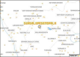 map of Guadalupe de Nopala