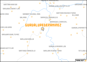 map of Guadalupe de Ramírez