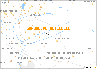 map of Guadalupe Xaltelulco
