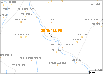 map of Guadalupe
