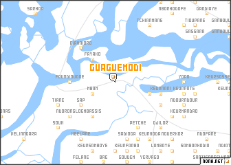 map of Guagué Modi