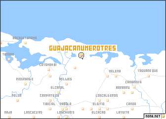 map of Guajaca Número Tres