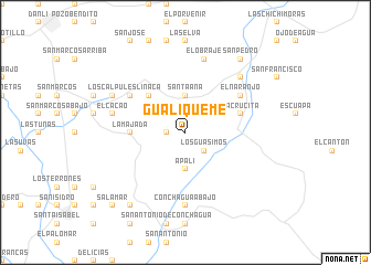 map of Gualiqueme