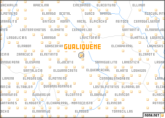 map of Gualiqueme