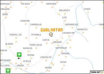 map of Gualmatán