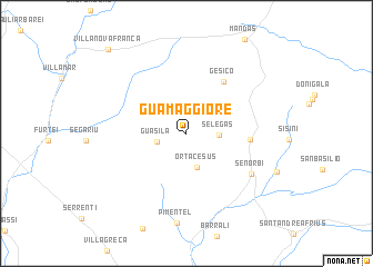map of Guamaggiore