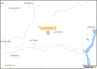map of Guamocó
