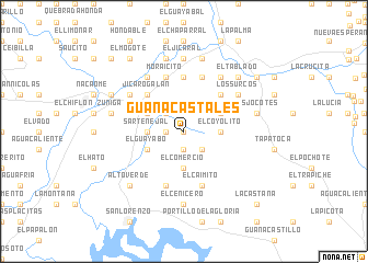 map of Guanacastales