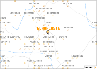 map of Guanacaste