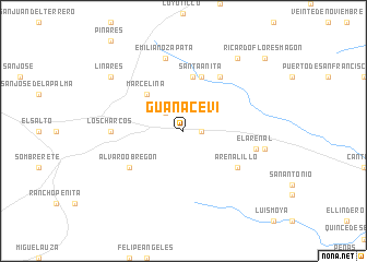 map of Guanaceví
