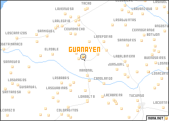 map of Guanayén