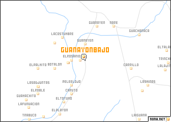 map of Guanayón Bajo