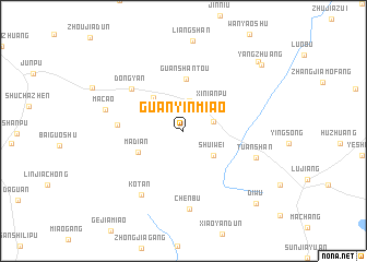 map of Guanyinmiao