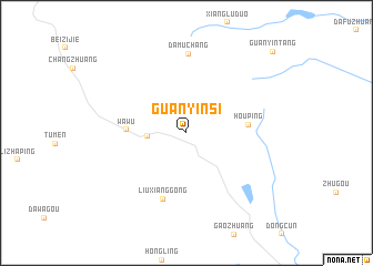 map of Guanyinsi