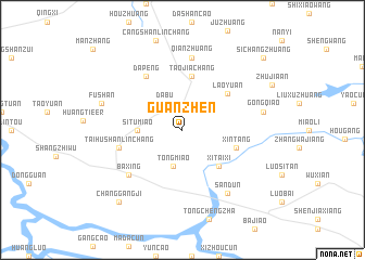 map of Guanzhen