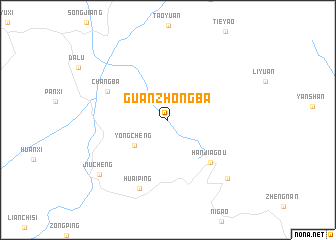 map of Guanzhongba