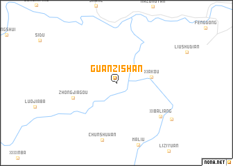 map of Guanzishan