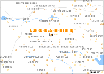 map of Guarda de San Antonio